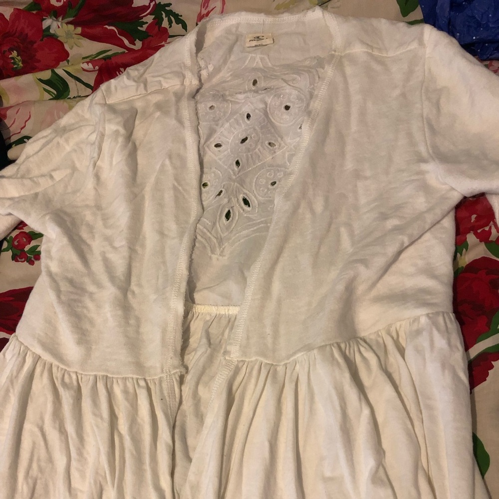 White cardigan